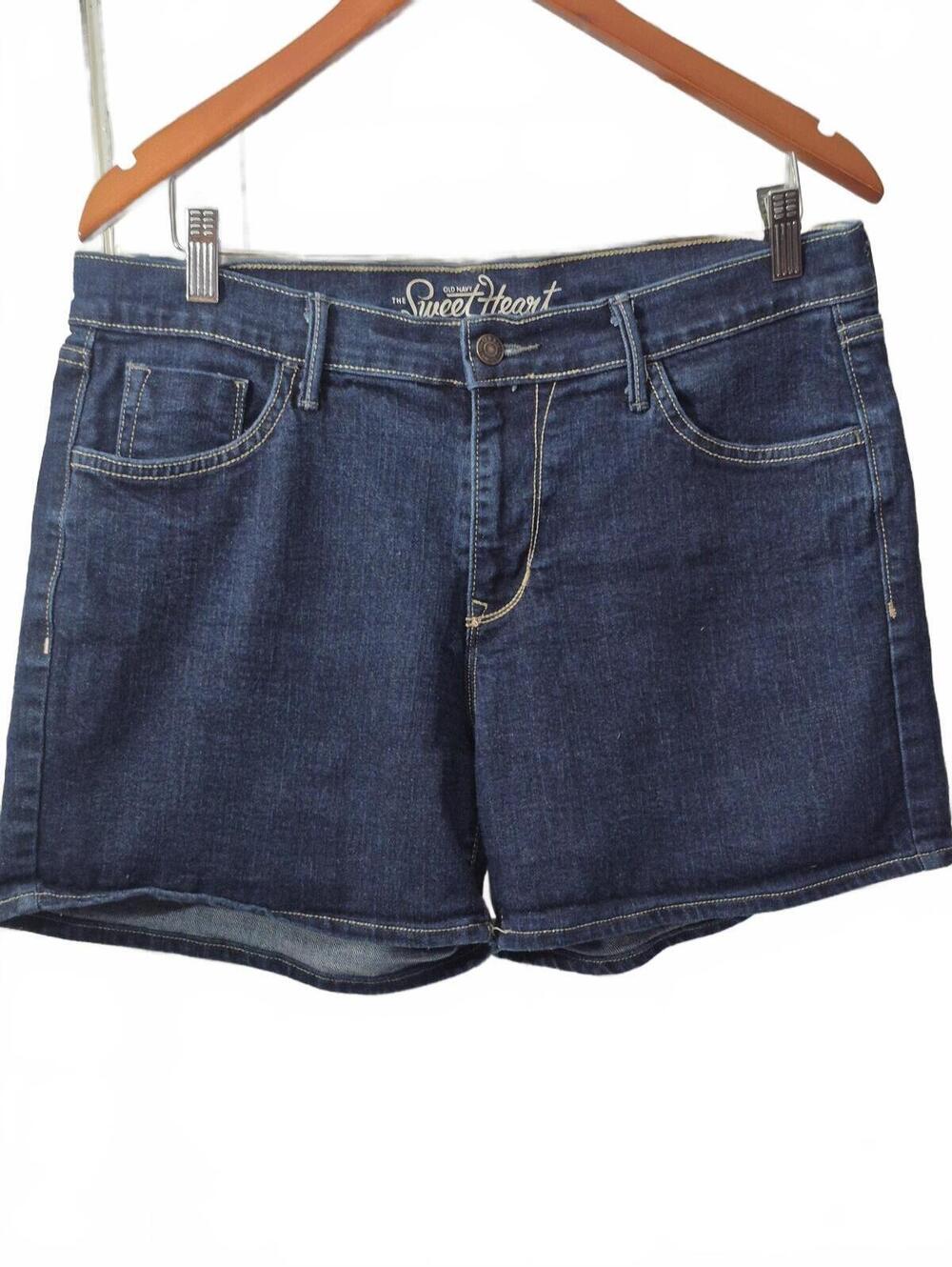 Old Navy The Sweet Heart Ladies Dark Wash Denim Short Pockets